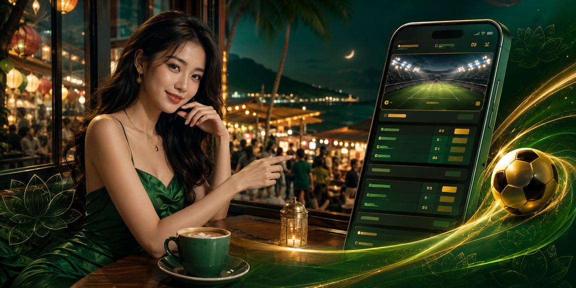Người dùng tại Phú Quốc thư giãn bên biển và trải nghiệm casino di động trên điện thoại